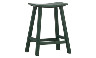 Polywood Green Saddle Counter Stool 2
